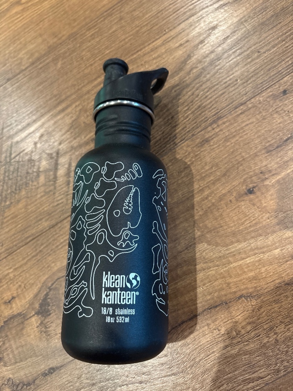 Limited Edition! Klean Kanteen Dino Bones 18oz Stainless Steel Water Bottle